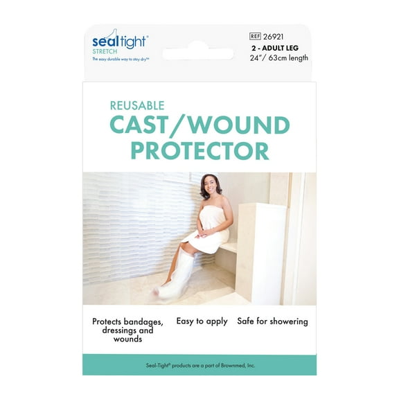 Brownmed IMAK - Seal-Tight Stretch Reusable Leg Cast and Bandage Protector (Pack of 2)