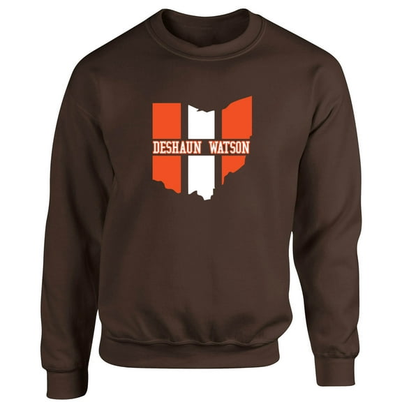 Browns Deshaun Watson Ohio Logo Crew Neck Sweatshirt