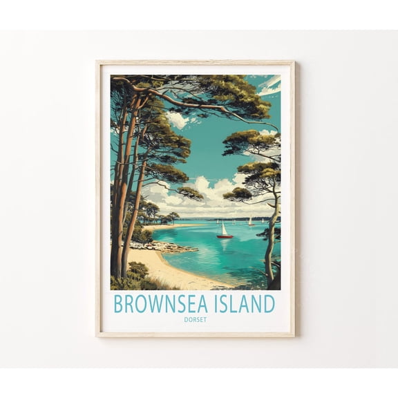 Brownsea Island UK Poole Harbour Nature Landscape Wall Art, Unframed Canvas 16x20in