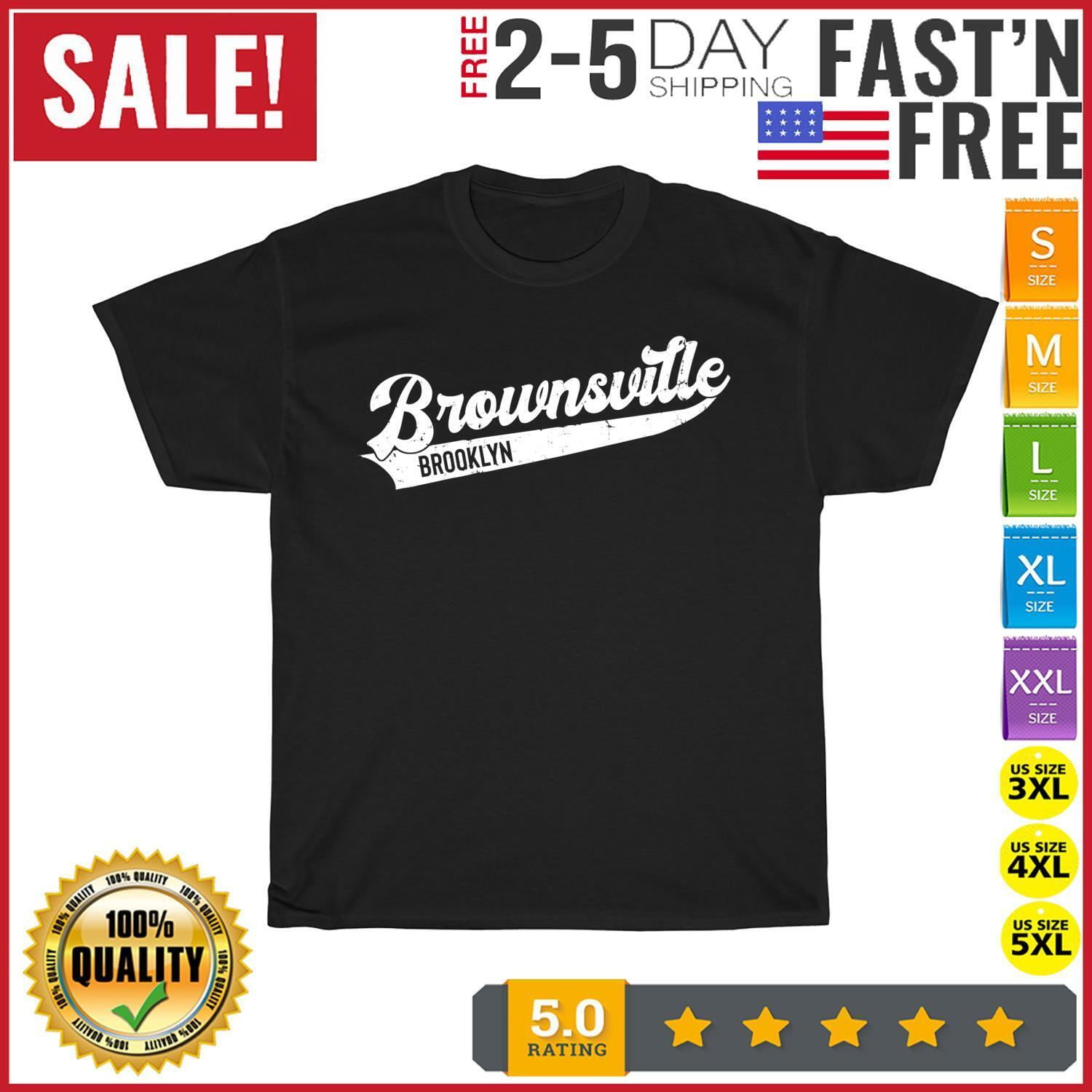 Brownsville Brooklyn Typographic Distressed Vintage T Shirt Men Women