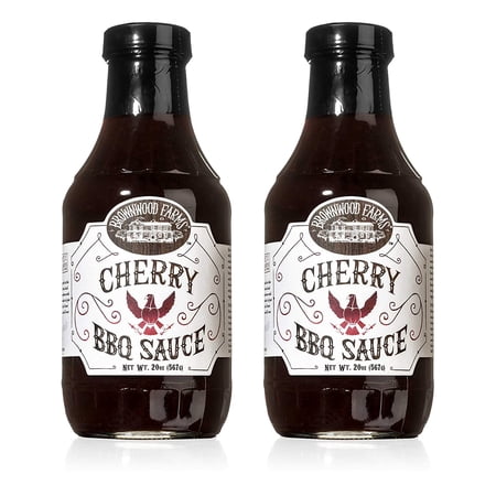 Brownwood Farms Cherry BBQ Sauce, Sweet & Tangy Flavors 2-Pack 20 oz. Bottles