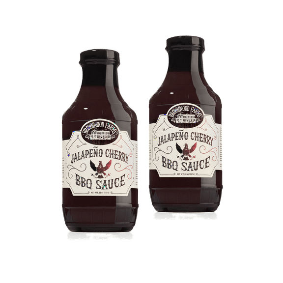 Brownwood Farms Jalapeno Cherry BBQ Sauce, Sweet & Tangy Flavors 2-Pack 20 oz. Bottles