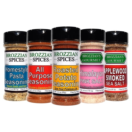 Brozzian Spices - Gourmet Seasoning and Salt Variety 5 Pack - Home Sweet Home