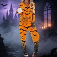 thumbnail image 1 of Brqkzdu 2 Piece Womens Halloween Pajamas Sets Long Sleeve Collar Button Down Pj and Pajama Pants Loose Comfy Nightwear Sets, 1 of 8