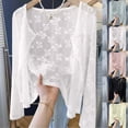 thumbnail image 1 of Brqkzdu Lace Cardigan for Womens Fall Long Sleeve Open Front Cropped Cardigans Loose Soft Comfy Lightweight Cardigan, 1 of 10