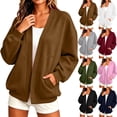 thumbnail image 1 of Brqkzdu Oversized Sweatshirts for Women Long Sleeve Open Front Cardigan Sweatshirt Lightweight Loose Fit Comfy Casual Fall Sweatshirt with Pockets, 1 of 10