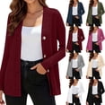 thumbnail image 1 of Brqkzdu Ribbed Knit Cardigan Sweaters for Women Button Up Long Sleeve Open Front Lightweight Cardigans Fall Loose Soft Comfy Sweater Cardigan with Pockets, 1 of 8
