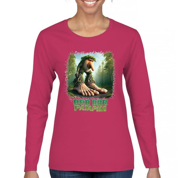 Brr Brr Patapim Women's Long Sleeve T-shirt Funny Italian Brainrot Gen Z Alpha Meme