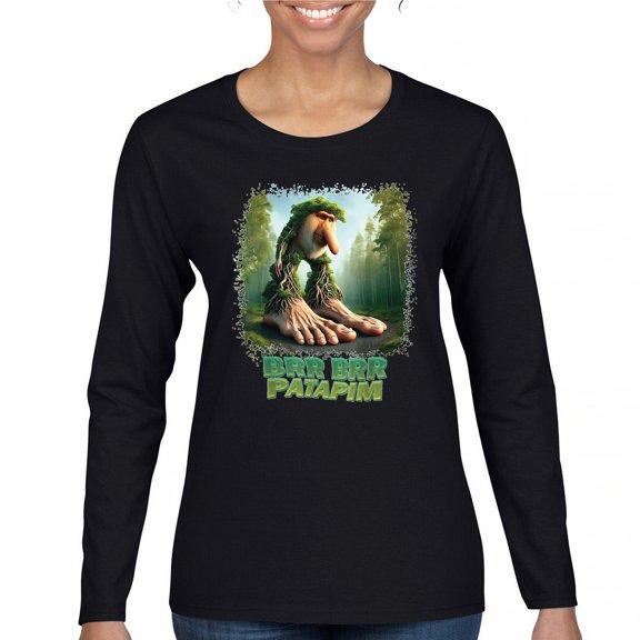 Brr Brr Patapim Women's Long Sleeve T-shirt Funny Italian Brainrot Gen Z Alpha Meme