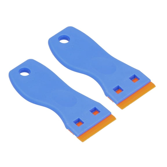Brrnoo 2 Pcs Plastic Blade Scraper Multifunctional Cleaning Scraper For Auto Window Stickers Decals,Cleaning Scraper Remover For Car,Plastic Blade Scraper For Car