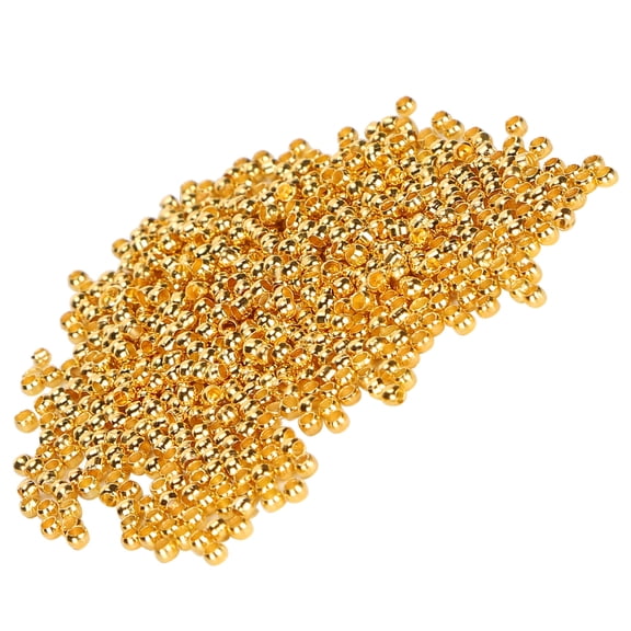 Brrnoo 500Pcs Crimp Beads, Durable Round Spacer Bead Jewelry Making Stopper Beads For Necklace Bracelet DIY