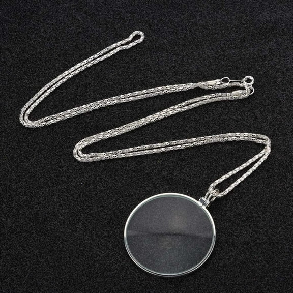 Brrnoo 5X Magnifier, Loupe,2 Colors 5X Magnifier Monocle Lens Necklace Magnifying Glass Loupe