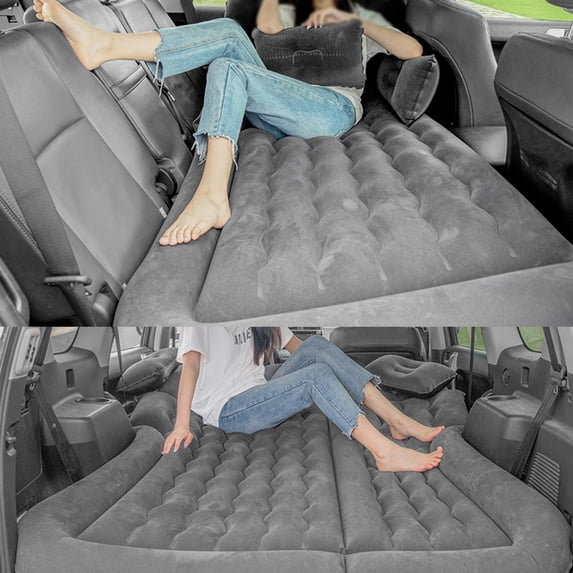 Brrnoo Car Air Mattress Vehicle Inflatable Thickened Travel Bed Sleeping Pad Camping Accessory