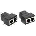 thumbnail image 1 of Brrnoo Ethernet Switch,Internet Splitter,2pcs RJ45 Ethernet Splitters 1 To 2 Ways Ethernet Switches For Router TV Box Video Camera Computer, 1 of 8