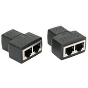 Brrnoo Ethernet Switch,Internet Splitter,2pcs RJ45 Ethernet Splitters 1 To 2 Ways Ethernet Switches For Router TV Box Video Camera Computer