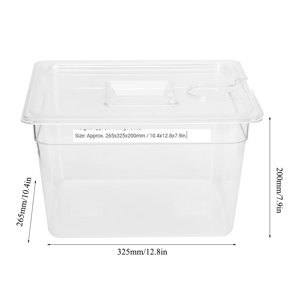 Brrnoo Sous Vide Container, Sous Vide Container With Lid, Wear Reliable