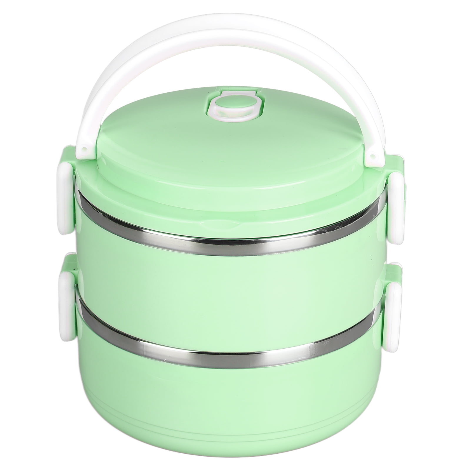 Brrnoo Thermal Insulated Lunch Box,304 Stainless Steel,Roundness,Double Layer Thickened (Green)