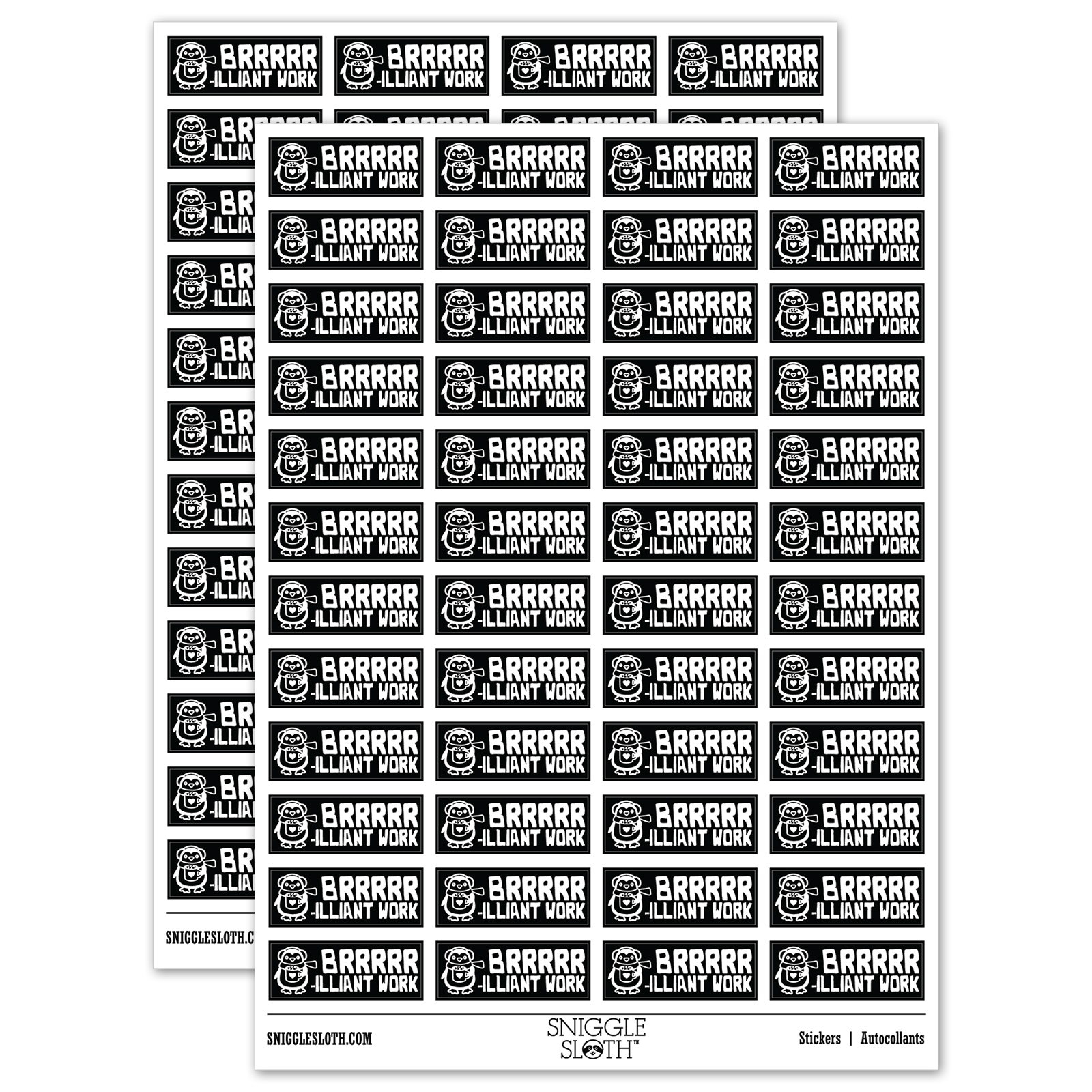 Brrr-illiant Brilliant Work Penguin Teacher Student School Sticker Set ...