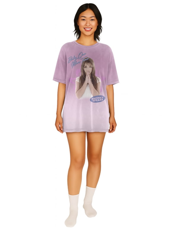 Brtiney Women's Oversized Sleep Shirt, Sizes XS-3X