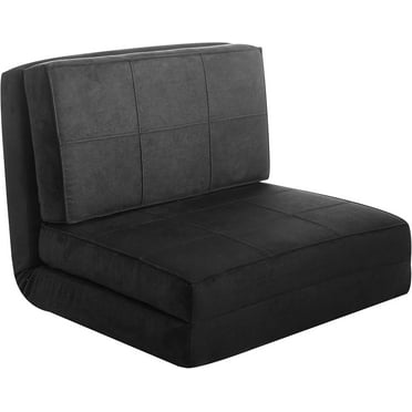 Brtye 5-Position Adjustable Convertible Flip Chair, Sleeper Dorm Game Bed Couch Lounger Sofa Chair Mattress Living Room Furniture