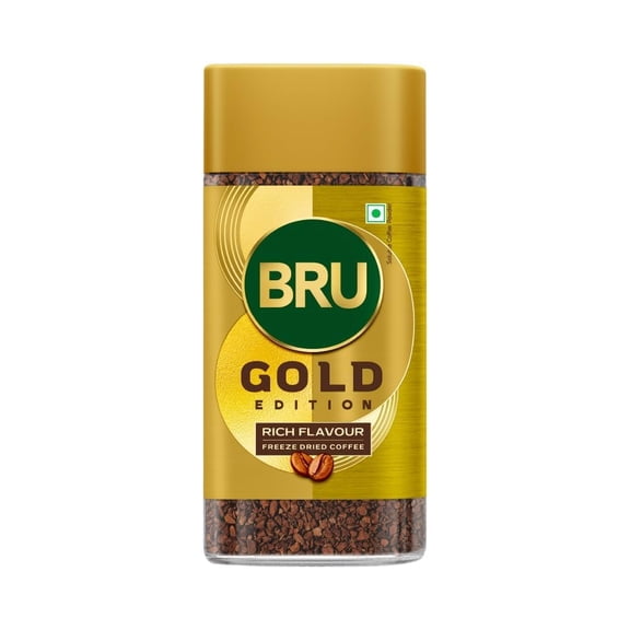 Bru Gold | Premium Freeze Dried Coffee | Arabica & Robusta Blend | Dark Roast | Instant Coffee | 100g