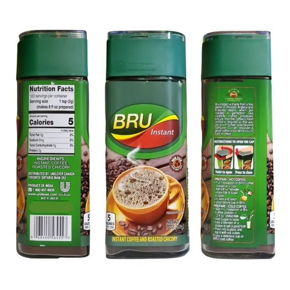 Bru Instant Coffee and Roasted Chicory 7oz (Pack of 2)