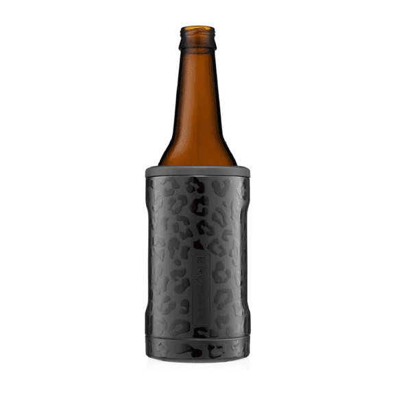 BruMate Hopsulator Bottl 12 oz Bottle Cooler, Onyx Leopard
