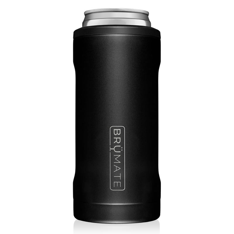 BruMate Hopsulator Slim 12 oz Slim Matte Black BPA Free Vacuum