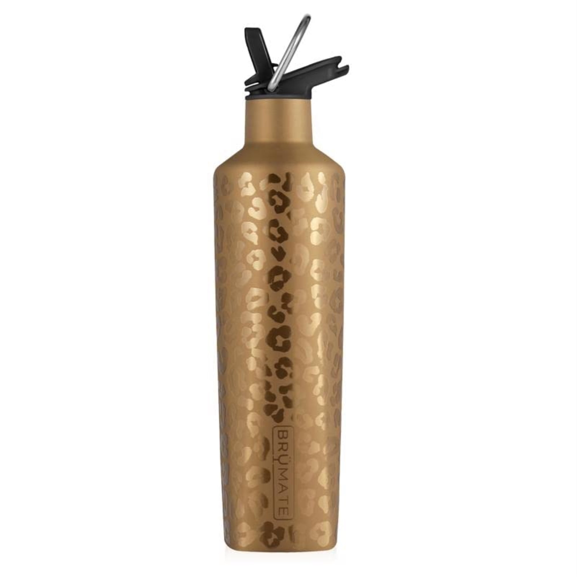 BruMate ReHydration 25 oz Leopard Gold BPA Free Hydration Bottle 