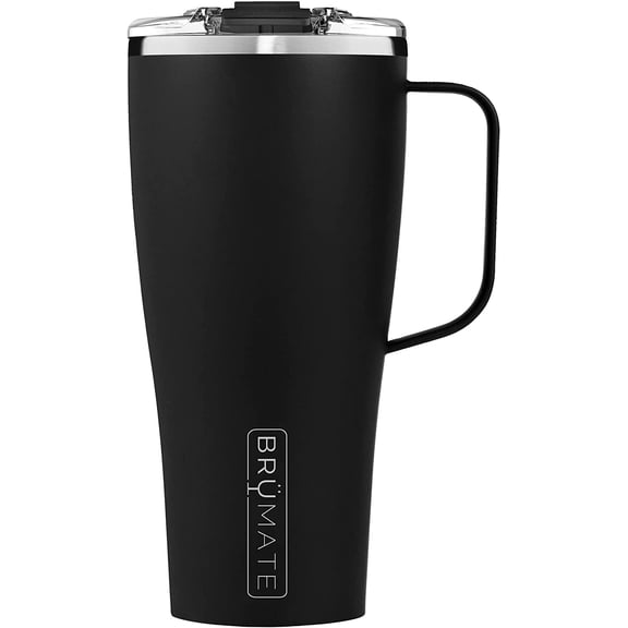 BruMate Toddy XL - 32oz 100% Leak Proof Insulated Coffee Mug with Handle & Lid - Stainless Steel Coffee Travel Mug - Double Walled Coffee Cup (Matte Black)