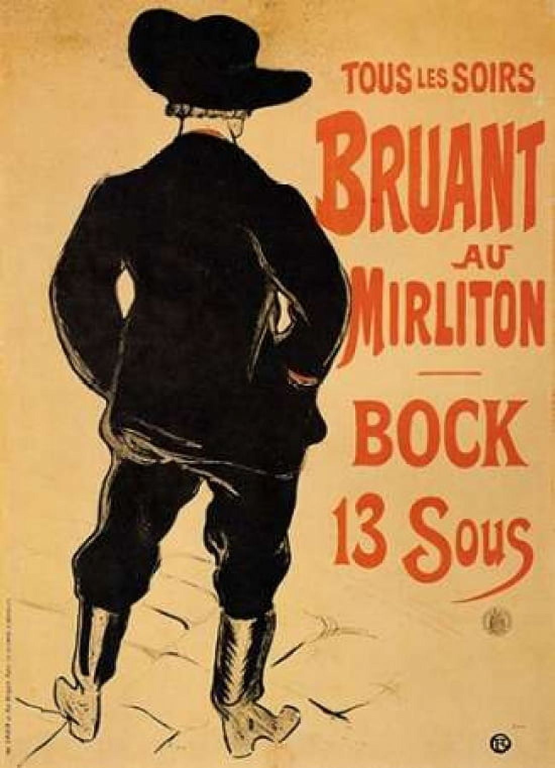 Bruant At The Mirliton Canvas Art - Henri Toulouse-Lautrec (20 x 28)