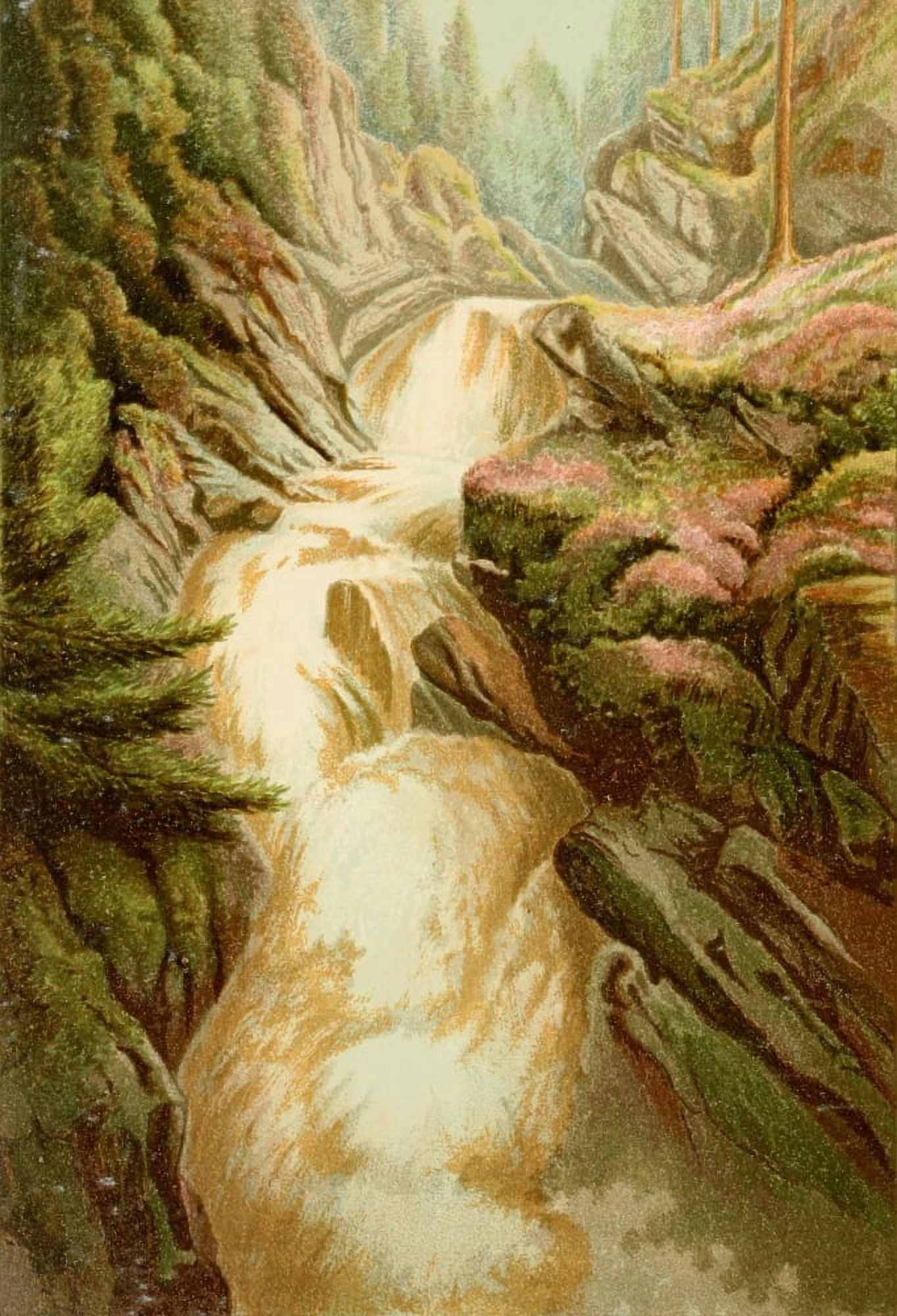 Bruar Falls Canvas Art - Helga Von Cramm (24 x 36)