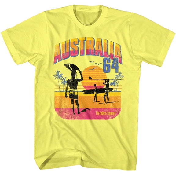 Bruce Brown Films Australia 64 Yellow Heather Adult T-Shirt M