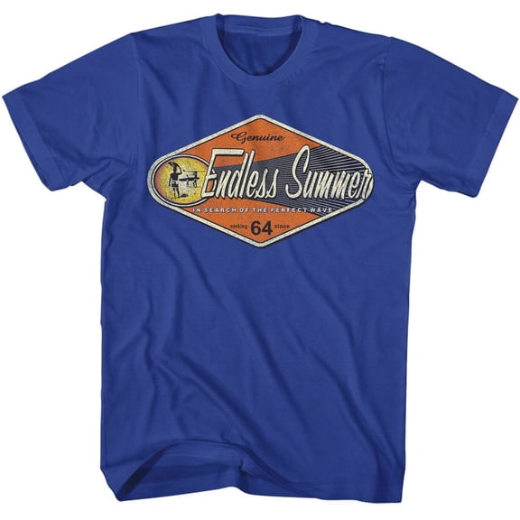 Bruce Brown Films Genuine Endless Summer Royal Adult T-Shirt 2Xl