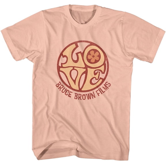 Bruce Brown Films Love Peach Adult T-Shirt S