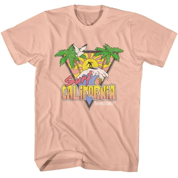 Bruce Brown Films Surf California Peach Adult T-Shirt S