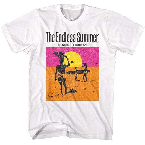 Bruce Brown Films The Endless Summer White Adult T-Shirt