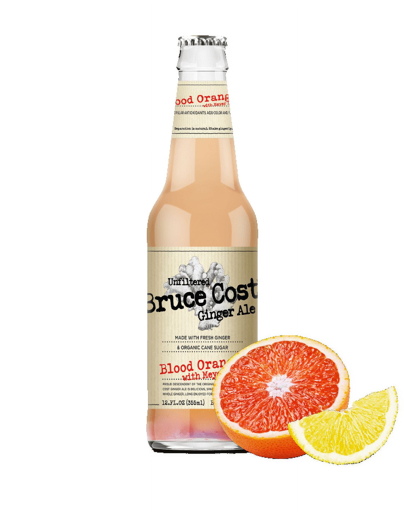 Bruce Cost Ginger Ale Blood Orange With Meyer Lemon Case of 6 4/12 fl oz.