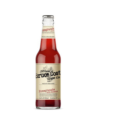 Bruce Cost Unfiltered Ginger Ale, Pomegranate with Hibiscus 12 oz - Multi Pack