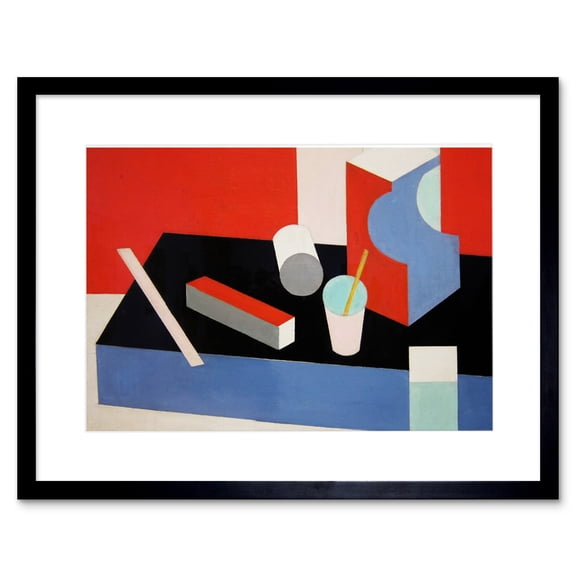 Bruce Cubist Painting Framed Wall Art Print