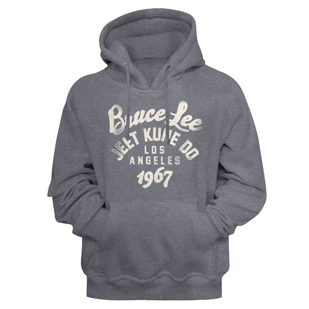 Bruce Lee Be Water 67 Gunmetal Heather Adult Pullover Hoodie