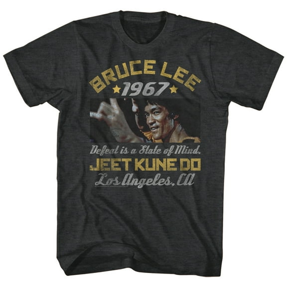Bruce Lee Box Smirk Black Heather T-Shirt