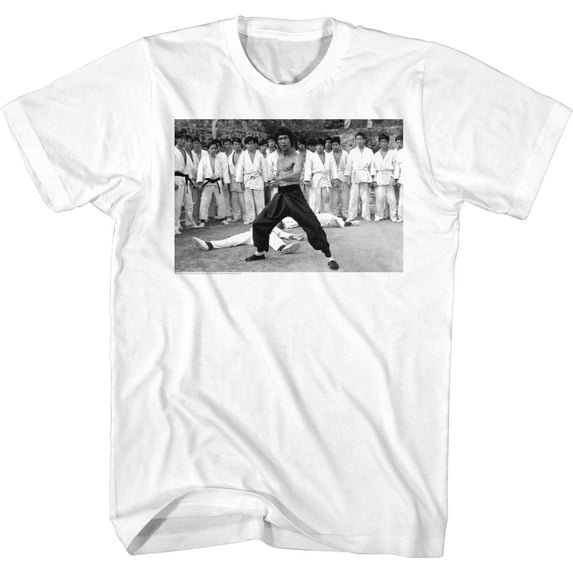 Bruce Lee Bwpowerstance White Adult T-Shirt S