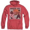 thumbnail image 1 of Bruce Lee Comic Panel Adult Heather Hoodie Sweatshirt Red, 1 of 1