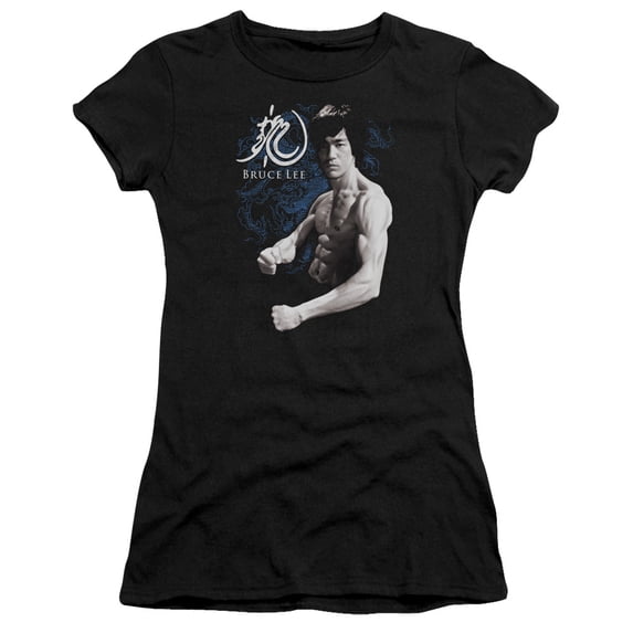 Bruce Lee Dragon Stance S/S Junior Women's T-Shirt Sheer Black