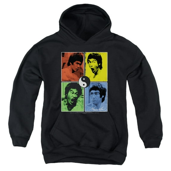 Bruce Lee - Enter Color Block - Youth Hooded Sweatshirt - Small