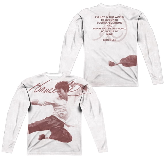 Bruce Lee - Expectations (Front/Back Print) - Regular Fit Long Sleeve Shirt - X-Large