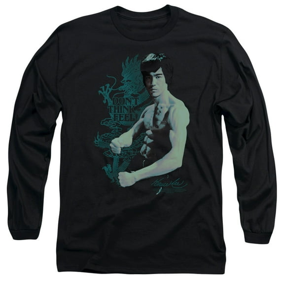 Bruce Lee Feel Long Sleeve T-Shirt Adult 18/1 Black