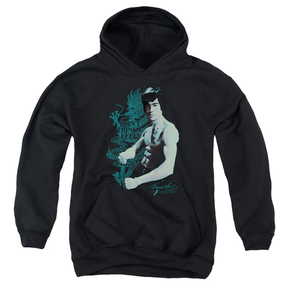 Bruce Lee - Feel - Youth Hooded Sweatshirt - Large