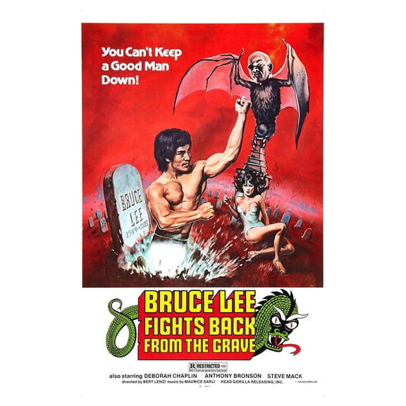 Bruce Lee Fights Back From the Greve - 1978 - Vintage Classic Kung Fu Movie Poster (8x12Inches-US/CANonly)